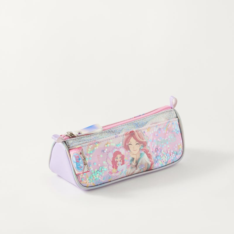 Minmie Mermaid-Pouch-1 Cmprt-Printed (Pvc) Pastel Purple \ 20X8X9 - Image 2